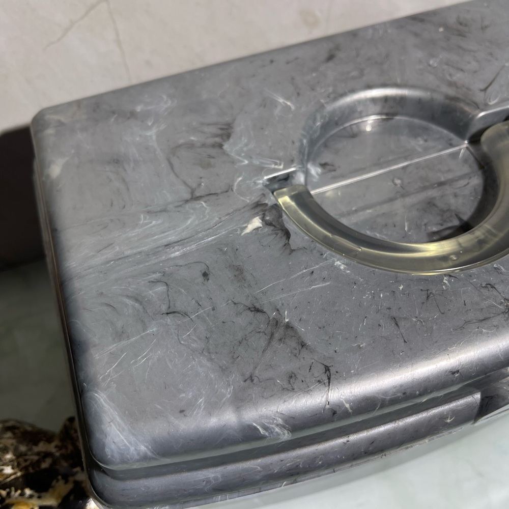 Caboodles Color Collisions Vintage Organizer Silver Marble Has a Tray & Mirror! - Picture 4 of 15